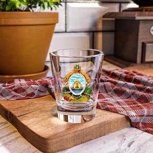 Honduras Shotglas, 1 5oz, Tequilaglas, Honduras Souvenir, Midden-Amerikaans Geschenk, Reis Shotglas, Barware Decor