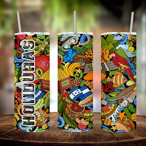 Honduras Tumbler sublimation wrap - 20oz tumbler wrap