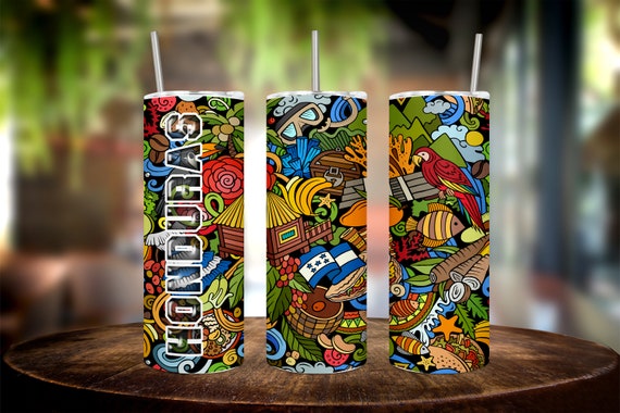 Honduras Tumbler sublimation wrap - 20oz tumbler wrap