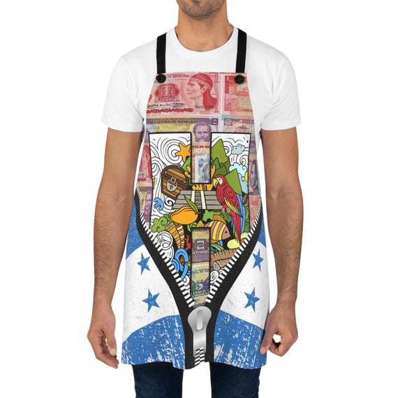 Honduran Culture Apron for Catrachos, Kitchen Cooking Gift, Central American Cuisine Cooking Apron, Honduran Apron, Catrachos