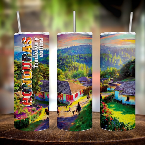 Honduras Culture 20oz Tumbler Wrap - Perfect Gift for Him or Her - Custom Honduras Tumbler Wrap - Show off your Catrachos pride in style