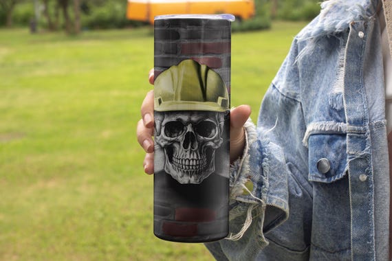 20oz Construction hard hat tumbler wrap - Perfect for Hardworking construction Crews - Digital download