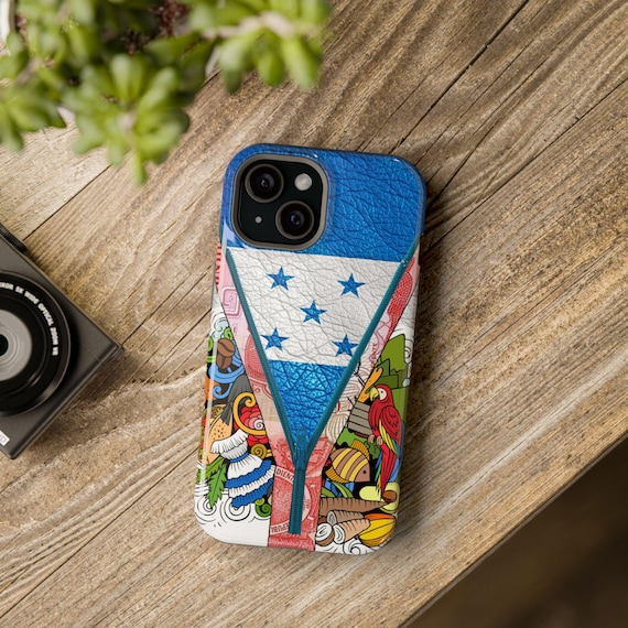 Honduras Inspired Phone Case, Tough Case For Apple Iphone 15 Series, Magnetic Phone Cover, perfect gift, Central America Souvenir,