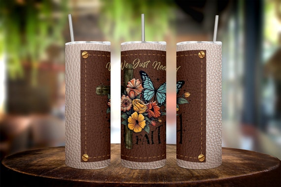 Faith filled 20oz Tumbler - Perfect Gift for Her - Inspire Mom with Christian Design - Keep Faith Close - Encouraging Faithful Reminder