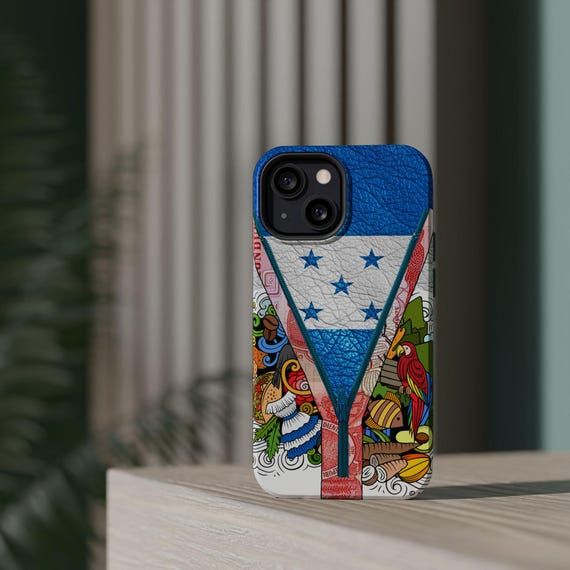 Honduras Inspired Phone Case, Tough Case For Apple Iphone 13 Series, Magnetic Phone Cover, perfect gift, Central America Souvenir,