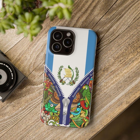 Guatemala Inspired Phone Case for iPhone 16 Series, Magnetic Tough Cases, Mayan Culture, Colorful Guatemala Gifts, Ethnic Print Phone Cover