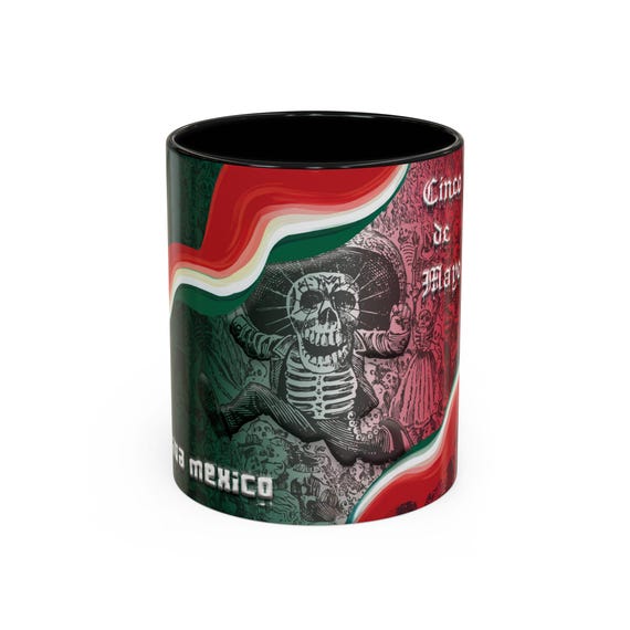 Cinco de Mayo Accent Coffee Mug, Festive Mexican Mug, Perfect for Celebrations, Unique Gift, 11oz or 15oz