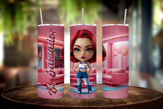 20oz El Salvador Tumbler Wrap - Unique Sublimation Design - Show Your Love for El Salvador with 20oz Tumbler Wrap - Perfect Gift for Her