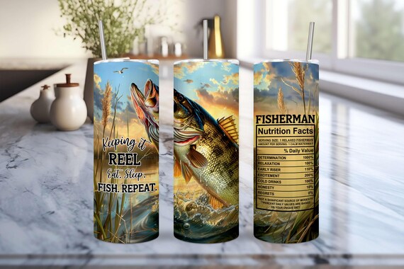 Catch of the Day: 20 oz Fishing Life Tumbler – Keep Your Drinks Hot or Cold on Every Adventure!