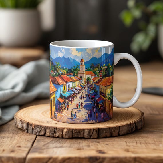 Transform Your Mug with a Breathtaking Honduras Landscape Wrap – Perfect for Nature Lovers | 15oz Digital Download
