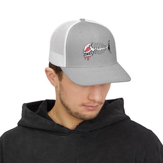 Embroidered Fishing Snapback Cap, Outdoor Hat, Fishing Gift, Men's Accessory, Summer Wear, Casual Style, Angler Cap
