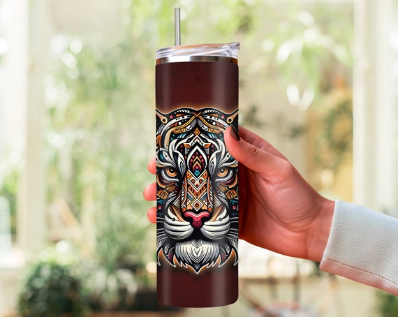 Elevate your tumbler game with this mandala 20oz tumbler wrap, Wrap your 20oz tumbler in fierce style with this tiger print tumbler wrap