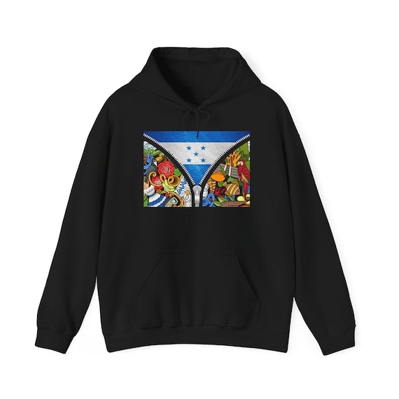 Honduras Hooded Sweatshirt - Cozy Central American Country Pullover, Unisex Hoodie for Travelers, Gift for Honduras Fan, National Flag