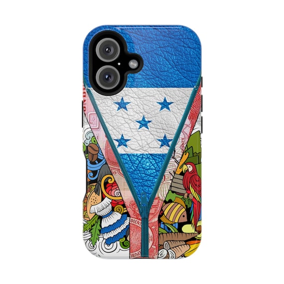 Honduras Inspired Phone Case, Tough Case For Apple Iphone 16 Series, Magnetic Phone Cover, Travel Lover Gift, Central America Souvenir,