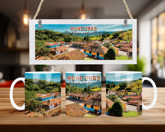 Stunning Honduras Mug Wrap - Perfect Gift for Her or Him - Sublimation Design - 15oz Mug wrap Gorgeous Honduras 15oz Mug Wrap