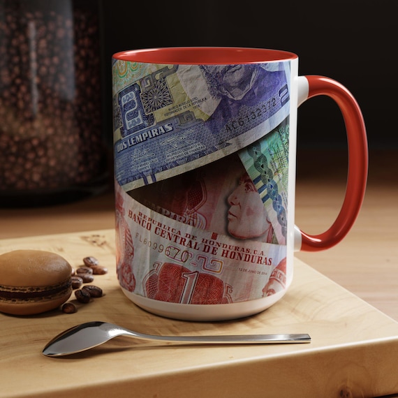 Honduras Accent Coffee Mug, 15oz Ceramic Mug, Honduran Coffee Cup, Unique Mug Gift, Home Kitchen Decor, Honduras Pride Mug