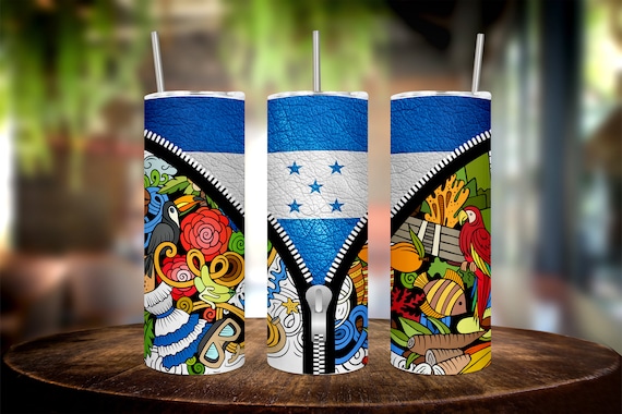 20 oz Tumbler wrap - Honduras inspired design - Digital download
