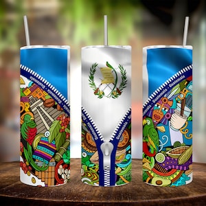 Tumbler wrap - Guatemala Tumbler sublimatie wrap - 20oz tuimelaar wrap