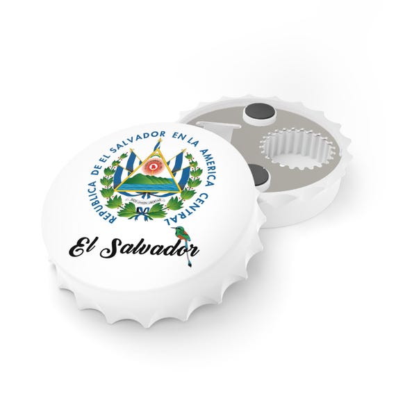 El Salvador Bottle Opener, Elegant and Unique Design, Salvadoran Gift, Kitchen Barware, Durable Beer Opener, Souvenir Accessory