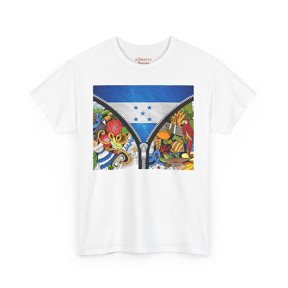 Honduras T-Shirt, Heavy cotton tee - Casual Graphic Tee, Central America Traveler Shirt, Adventure Lover Gift