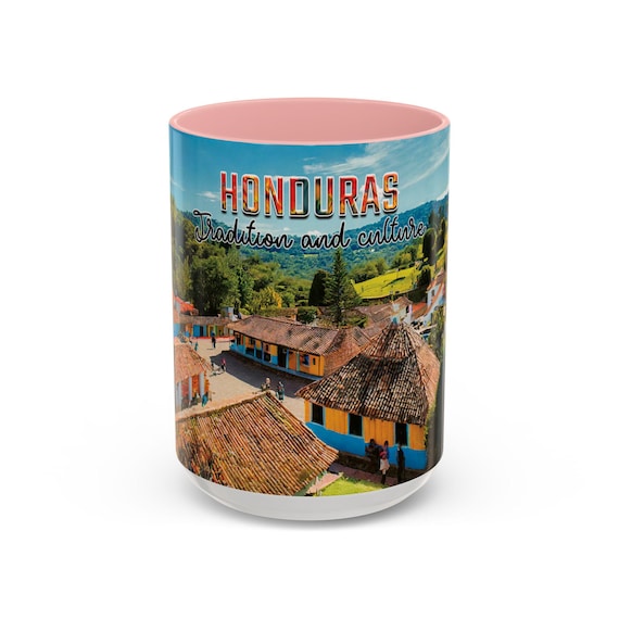 Elegant 15oz Honduras Coffee Mug - Stylish Drinkware for Home and Office - Unique Ceramic Cup, Coffee Lover Gift, Kitchen Drinkware