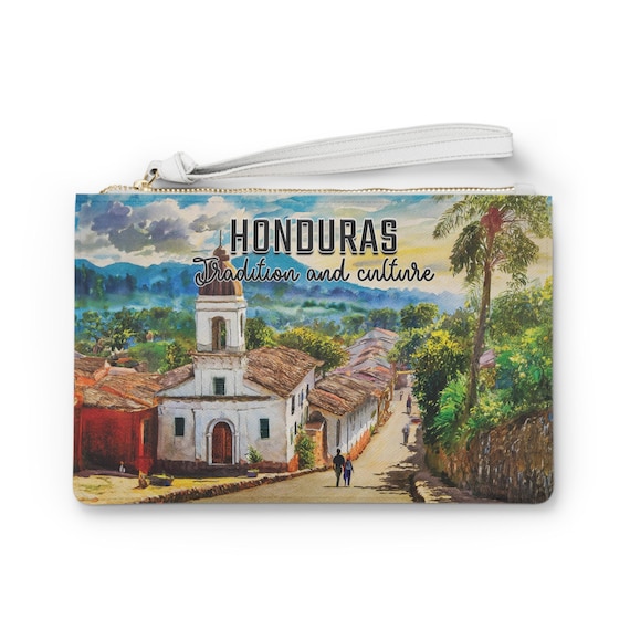 Honduras Clutch Bag, unique design - Handbag, Purse, Travel Wallet, Ethnic Accessories, Gift for Her, Boho Chic, Central American Fashion