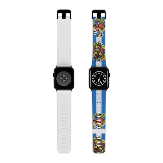 Watch Band, Honduras Flag Design, Patriotic Apple Watch Strap, Central America Gift, Replacement Wristband, Ethnic Pride Accessory