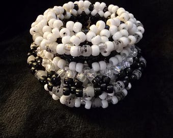 Kandi Gas Mask Skull (black, White, Red) Rave, Festival, Cosplay