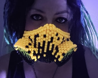 Kandi Gas Mask Skull (black, White, Red) Rave, Festival, Cosplay