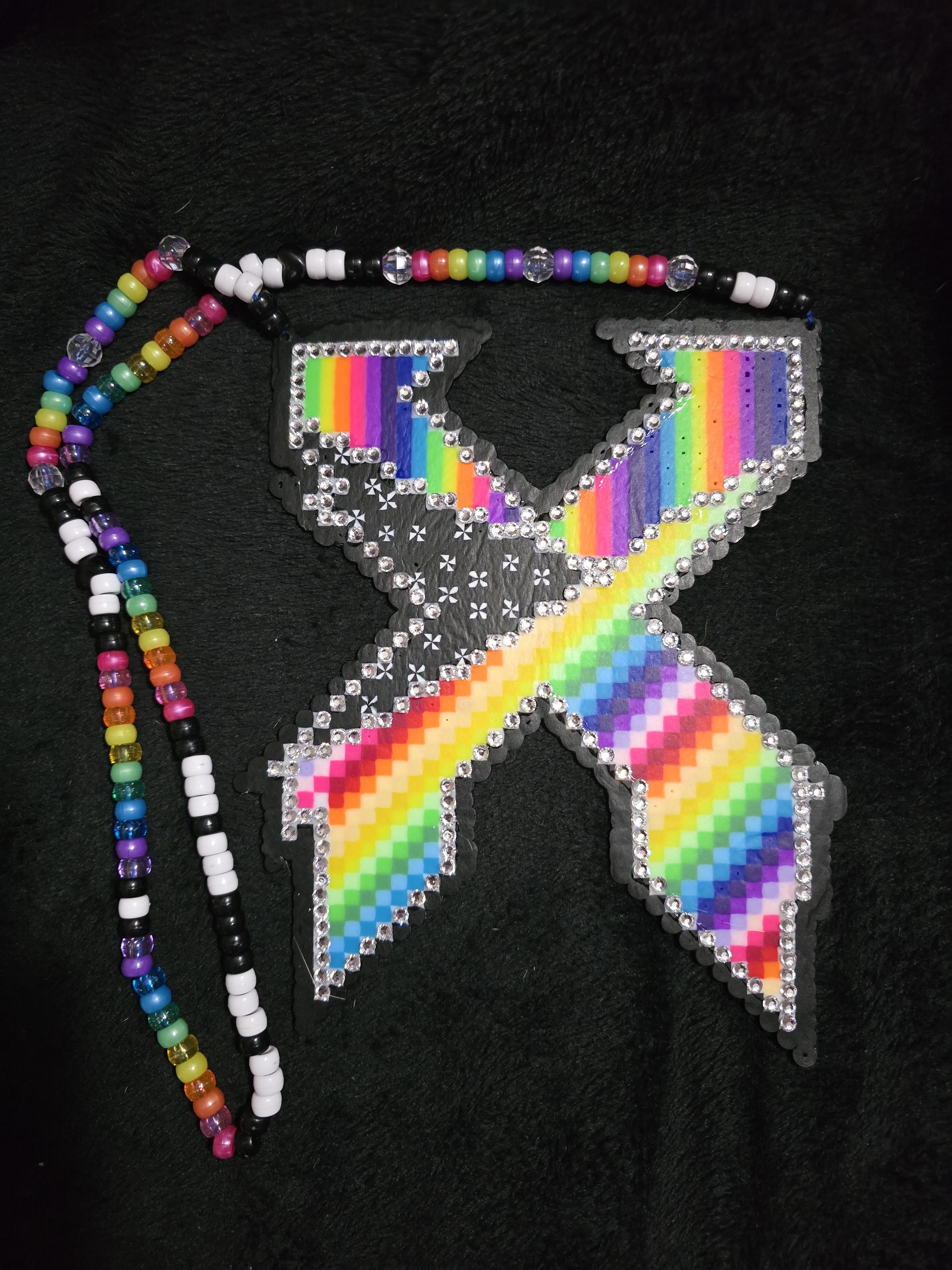 Excision Bedazzled Perler Necklace - Etsy