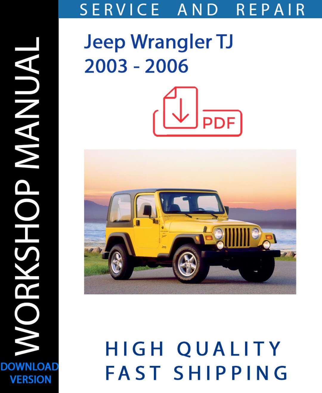 Service Repair Workshop Manual for Jeep Wrangler Tj 2003 2004 - Etsy Hong  Kong