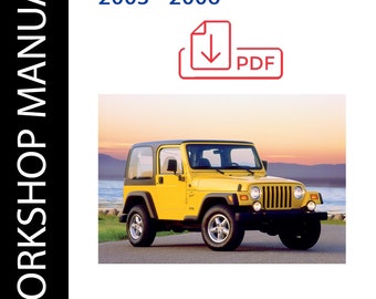 Service Repair Workshop Manual for Jeep Wrangler Tj 2003 2004 - Etsy Canada