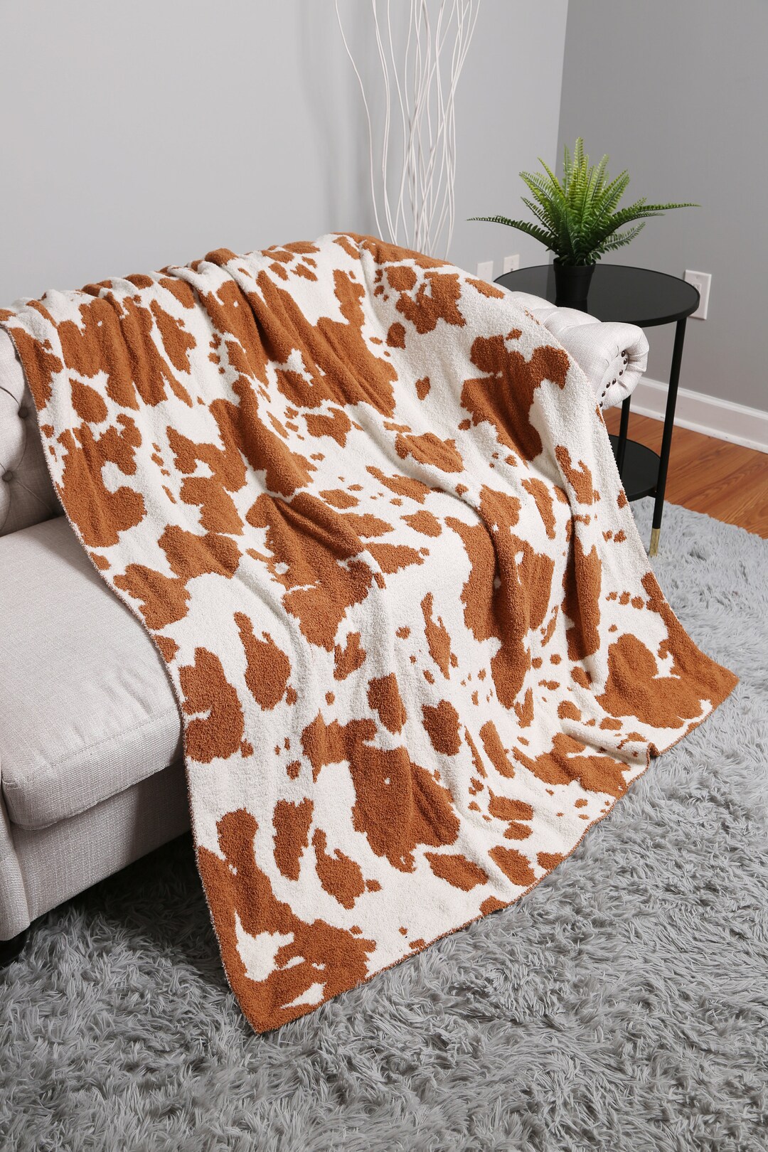 Cutest Holiday Gift for Christmas Gift Cow Print Throw Blanket 50x60