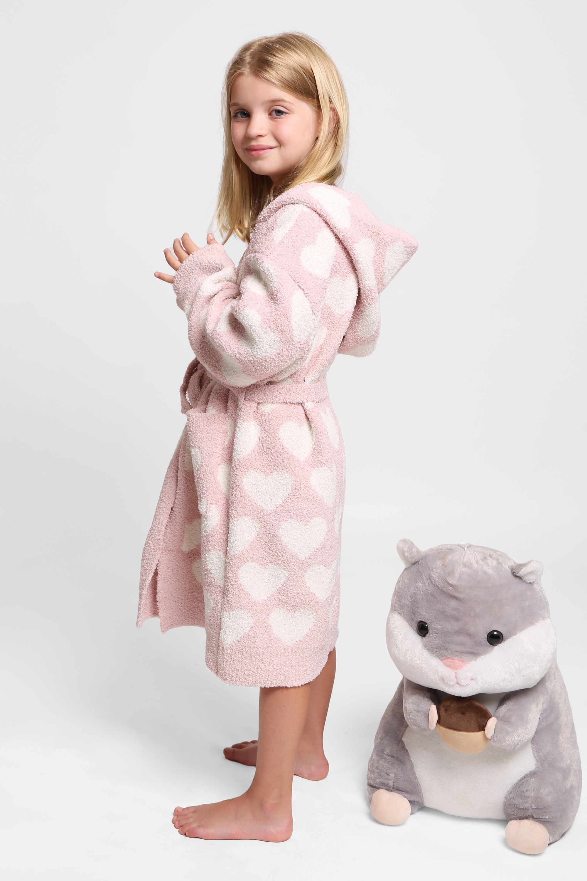 Holiday Gift Kid's Hooded Robe Soft Cozy Toddler Robes for Child Pool