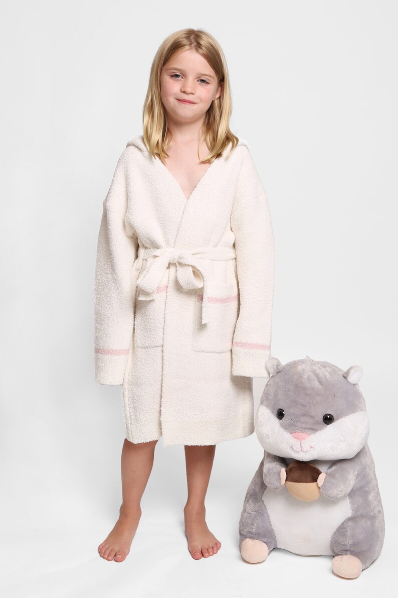 Holiday Gift Kid's Hooded Robe Soft Cozy Toddler Robes for Child Pool