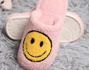 Holiday Gift for Kids Slippers for Christmas Gift for Kids Happy Face Kid Slippers Cozy Slippers for Kids Super Soft Kid Slippers