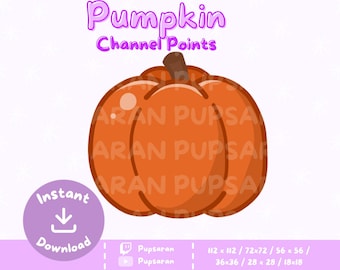 Pumpkin Twitch Emote | Discord Emote | YouTube Emote | Instant Download