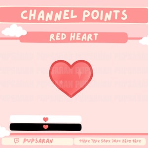 Cute Red Heart  | Twitch  | Twitch Channel Point | Emote