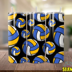 Volleyball 20 oz Skinny Tumbler Sublimation Design Digital Download PNG Instant DIGITAL ONLY, Volleyball Tumbler