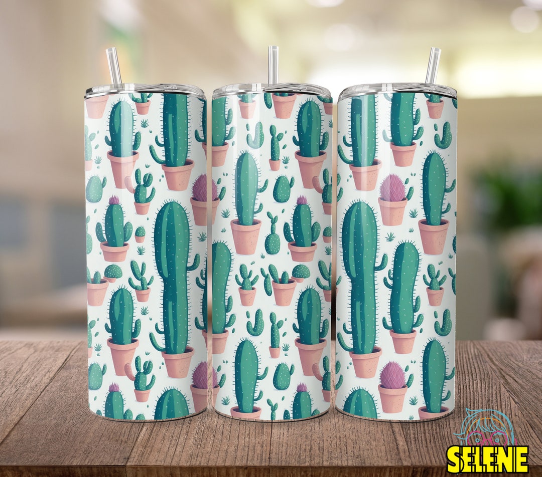 Cactus 20 Oz Skinny Tumbler Sublimation Design Digital - Etsy