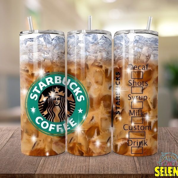 Starbuck 20 oz Skinny Tumbler Sublimation Design Digital Download PNG Instant DIGITAL ONLY, Coffee Cup Tumbler