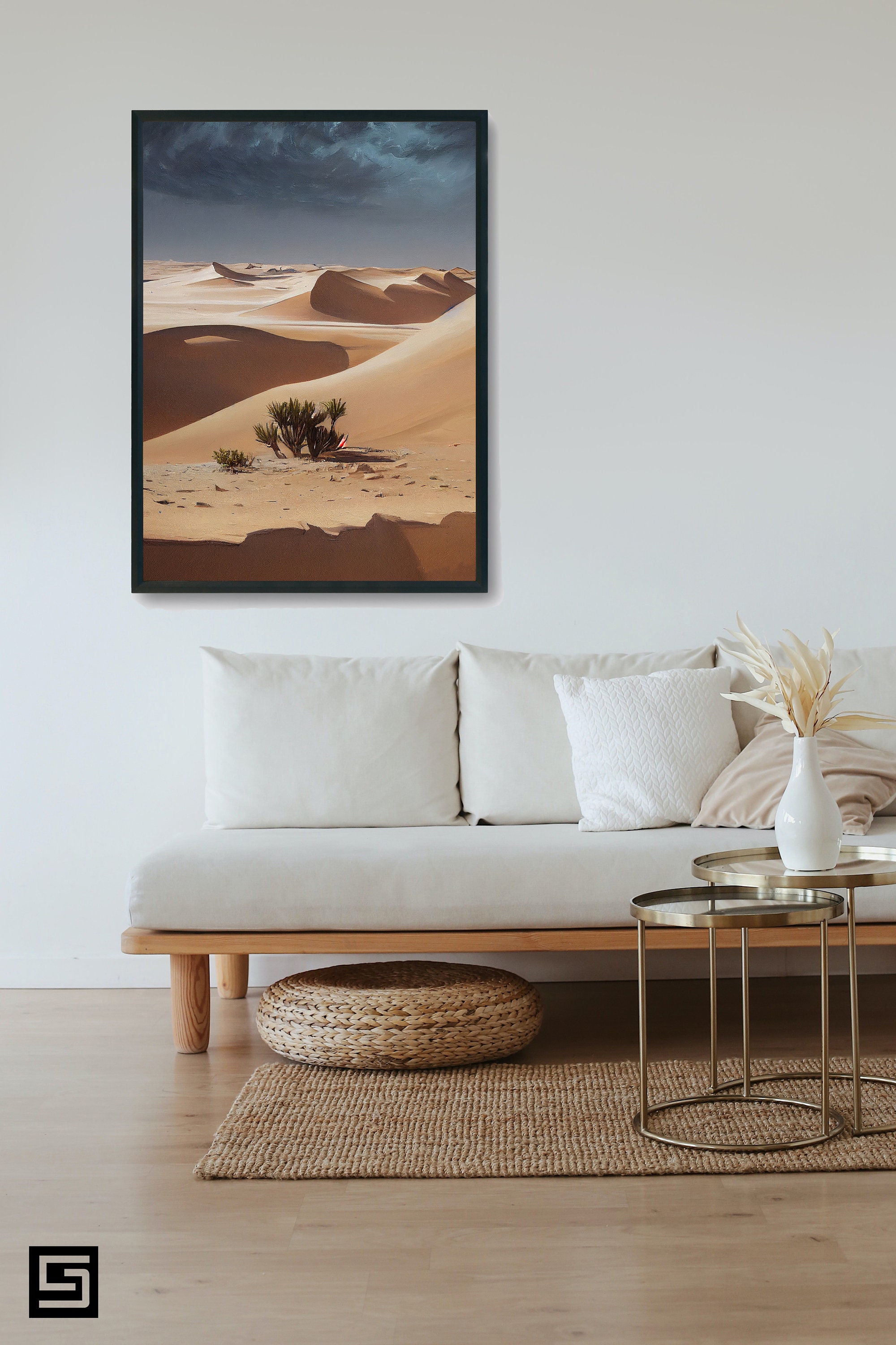 Sahara Desert Painting Modern Wall Art Westerm Wall Art - Etsy