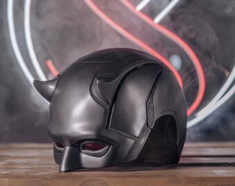 Black Daredevil Cowl Helmet Personalisable 1:1 (2024 ECHO UPDATED) by MiGranStudio