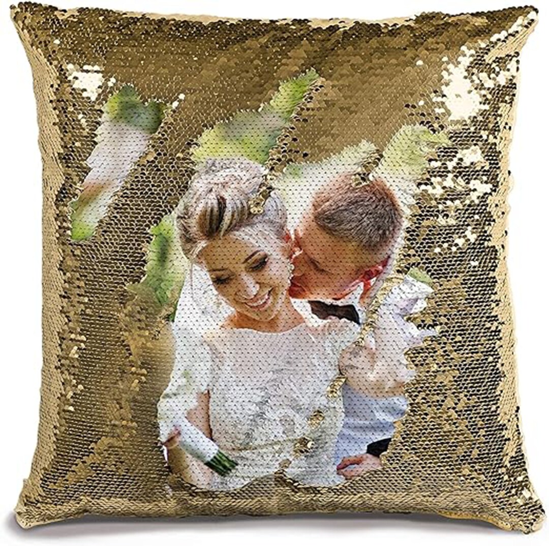 Image Reversible Sequin Case Personalized Sequin Pillow Case Custom