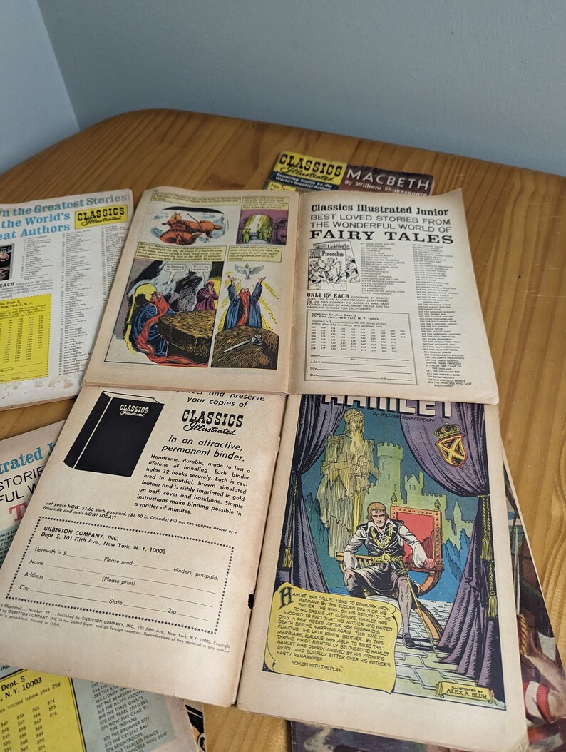8 Vintage Classics Illustrated Comic Books From 1966 Etsy