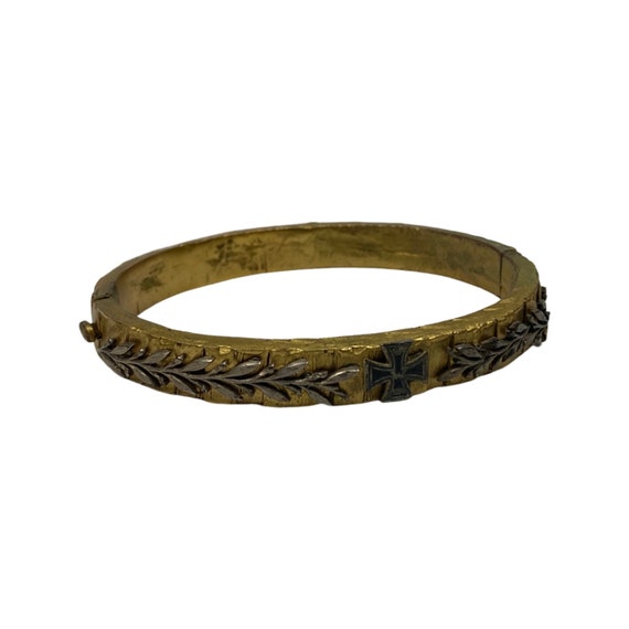 WW1 1914 Trench Art Bracelet With Iron Cross Auth… - image 4