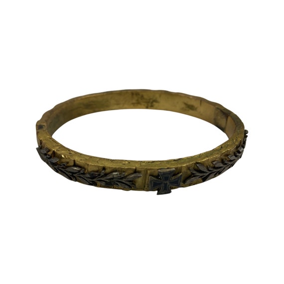 WW1 1914 Trench Art Bracelet With Iron Cross Auth… - image 9