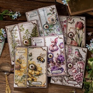 30 Blatt verloren Garten Scrapbooking Papier Pack, Junk Journal Deko Papier, Vintage Natur Stil, DIY Planer Collage, Kraft Papier Schreibwaren
