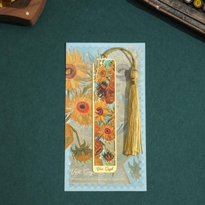 Vintage Floral Metall Lesezeichen: Bronzefarbenes Bronze Design mit Quaste, Buchclub Geschenk für Leser