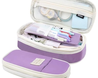 Kawaii Pencil Case Large | Cute Stationery Organizer | School Supply Pouch for Girls | Large Capacity Storage Bag | Stationary Supplies